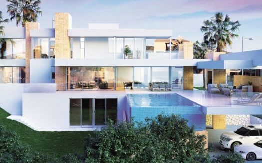 ARFP467 Parcela con proyecto aprobado para una villa moderna en Elviria